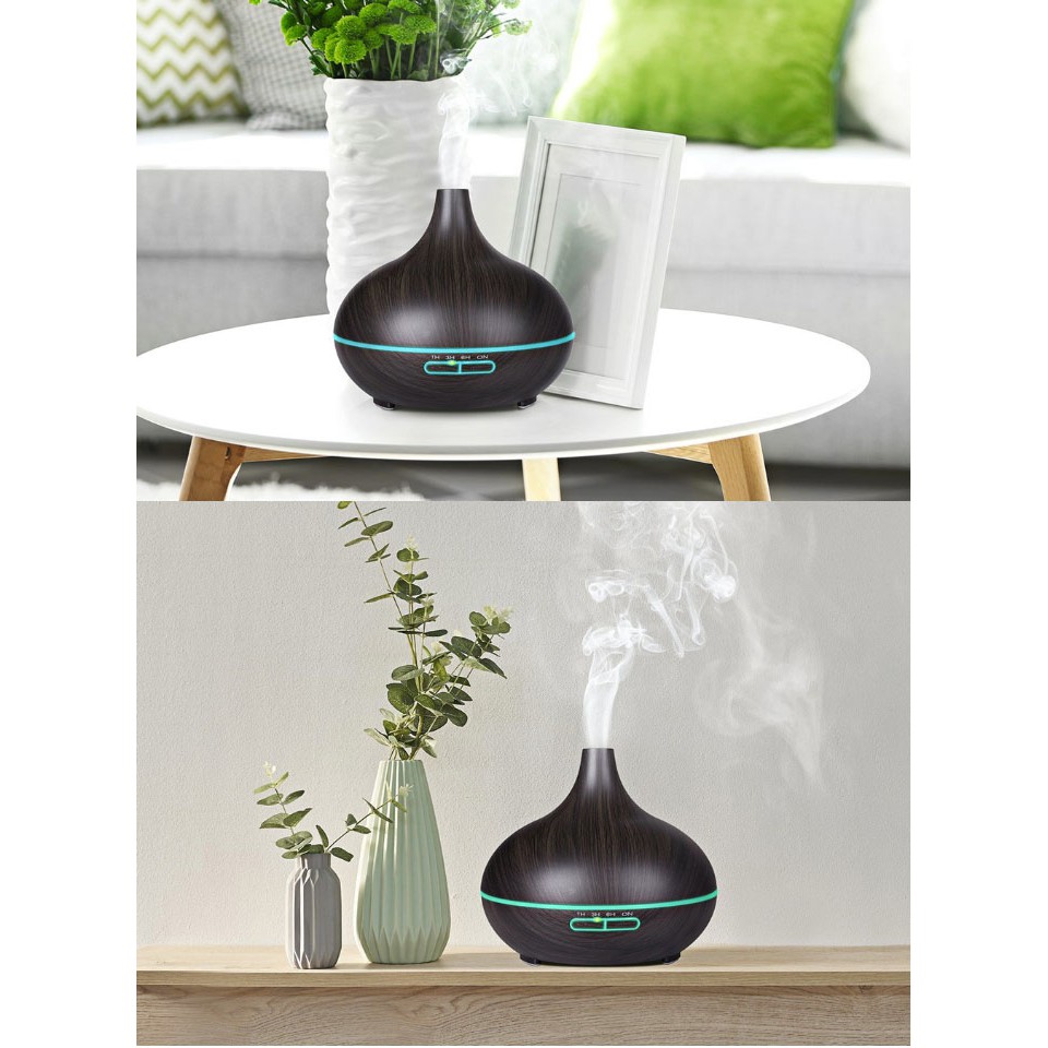 Máy khuếch tán tinh dầu siêu âm hình giọt nước Aroma Diffuser Ultrasonic cao cấp 400ml kèm remote