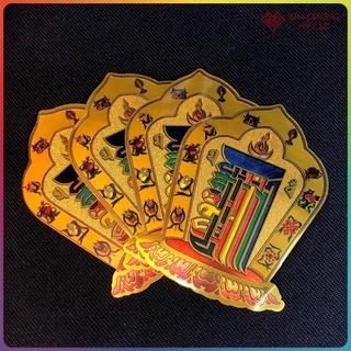 Miếng dán karachakra dán ban thờ , điện thoại hoặc dán tường 12cm