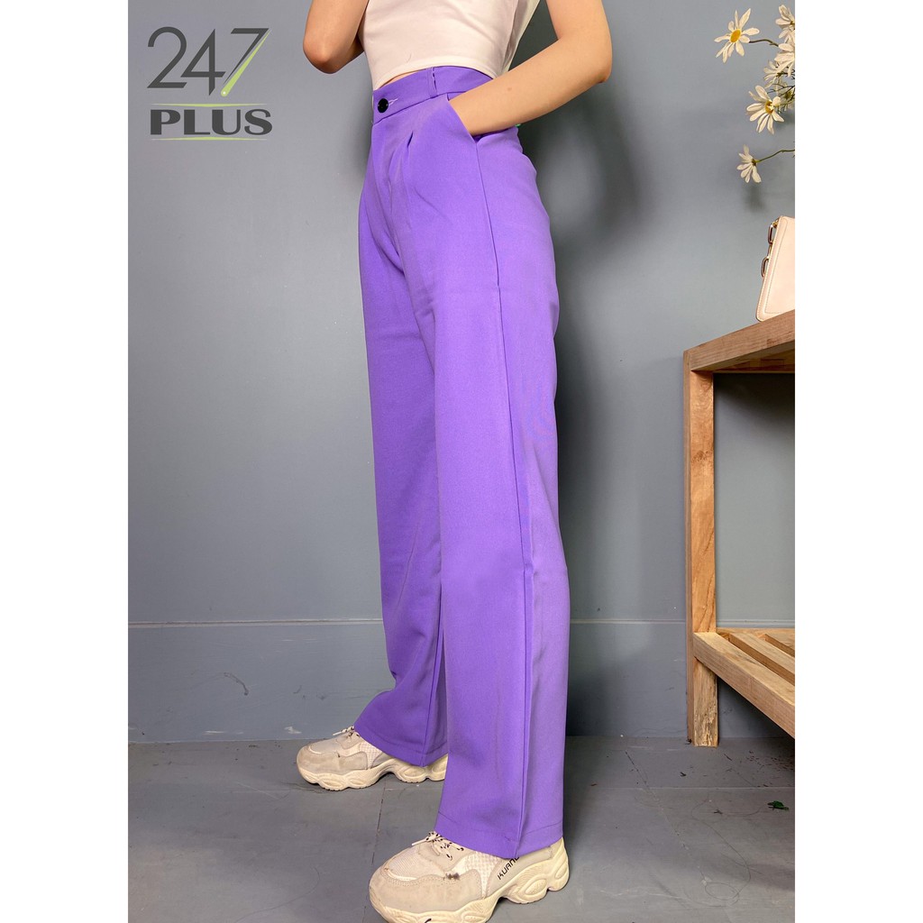 Quần ống rộng lưng cao dài 100cm