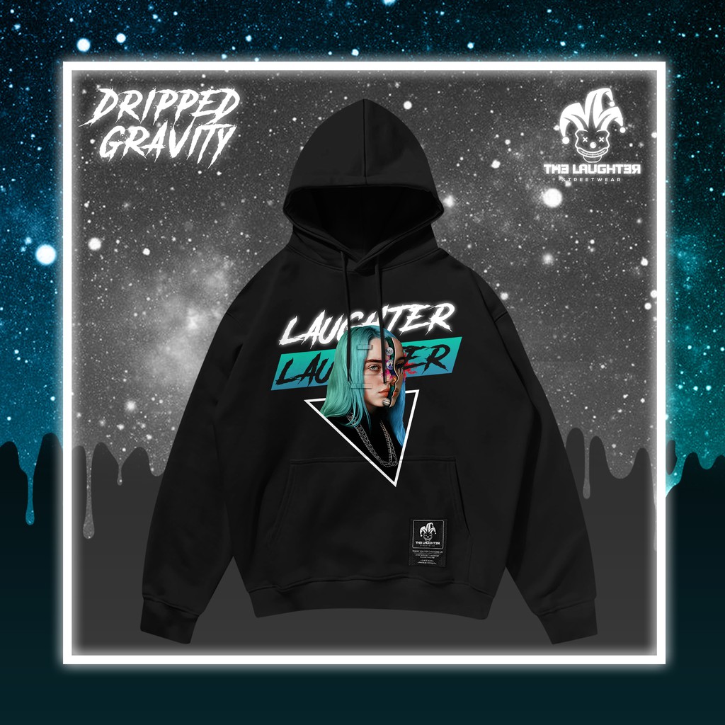 The Laughter -  DRIPPED GRAIVTY Áo MŨ HOODIE - NỈ DA CÁ