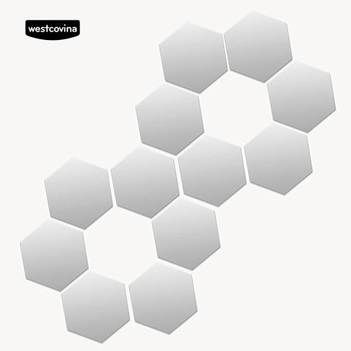 Bộ 10 sticker kích cường lực dán trang trí hình lục giác độc đáo