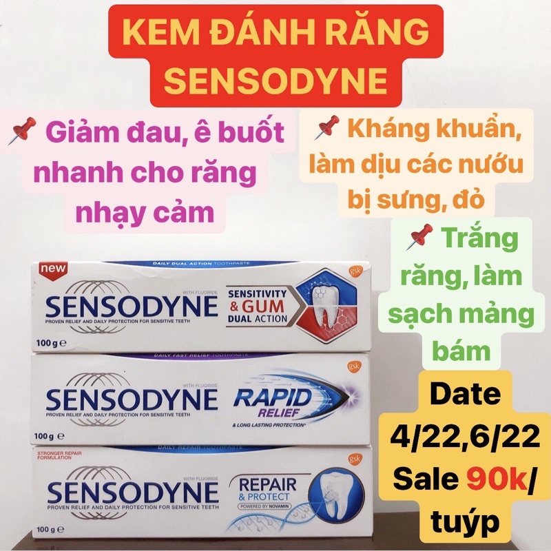 Kem đánh răng Sensodyne của Úc tuýp 100gr