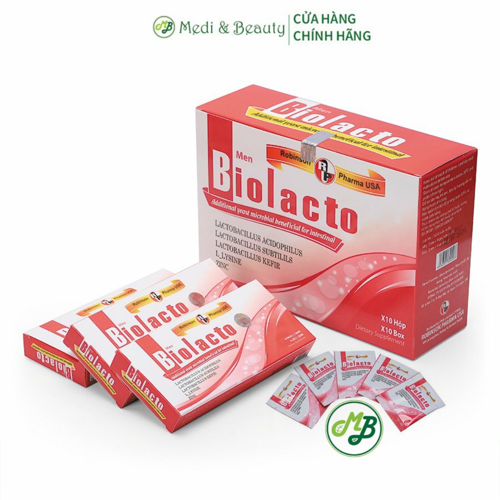 Men hỗ trợ tiêu hóa, giảm đầy bụng, khó tiêu, ăn ngon BIOLACTO hộp 100 gói