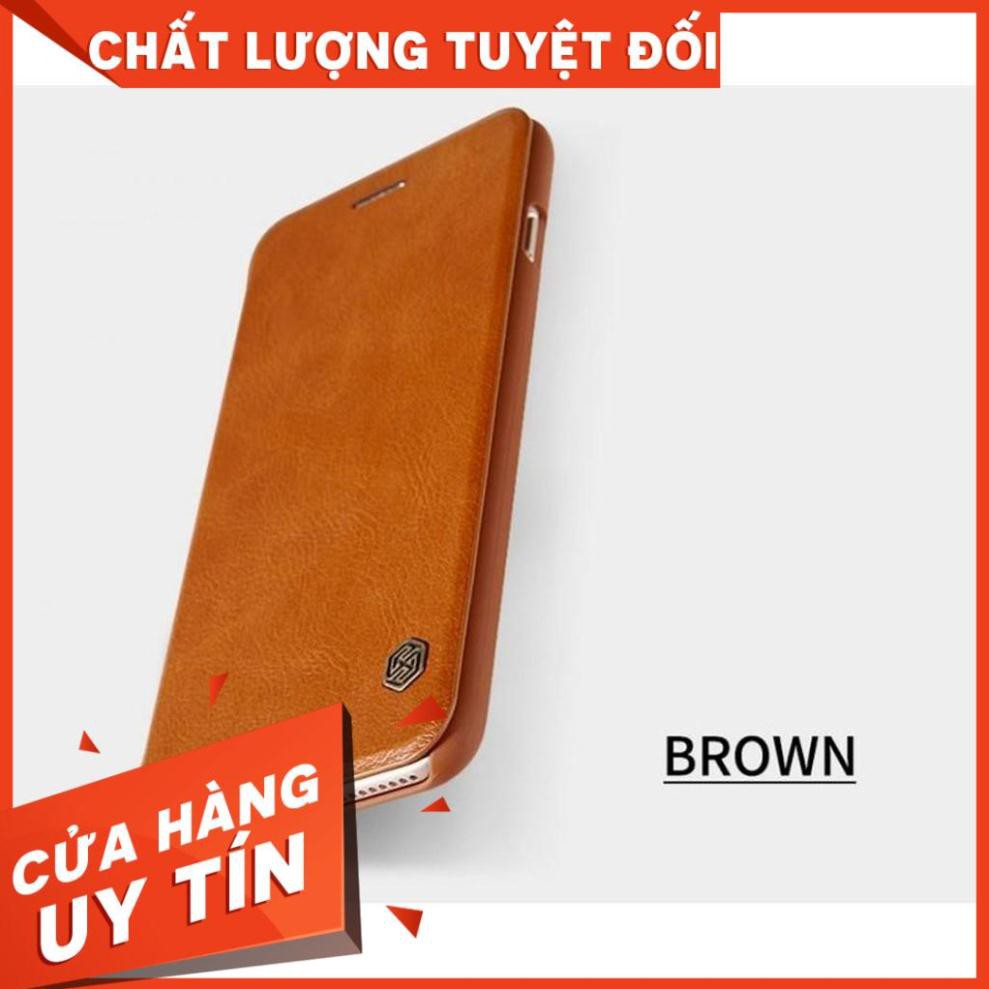 Bao da da thật chính hãng Nillkin Qin cho iPhone 7 Plus / iPhone 8 Plus sang trọng cao cấp có ngăn đựng thẻ