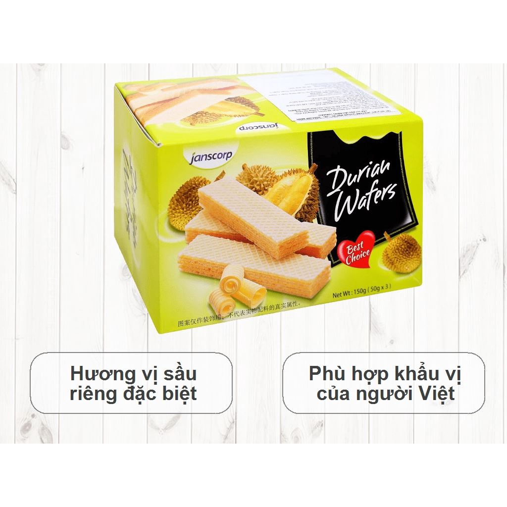 Bánh xốp sầu riêng Janscorp