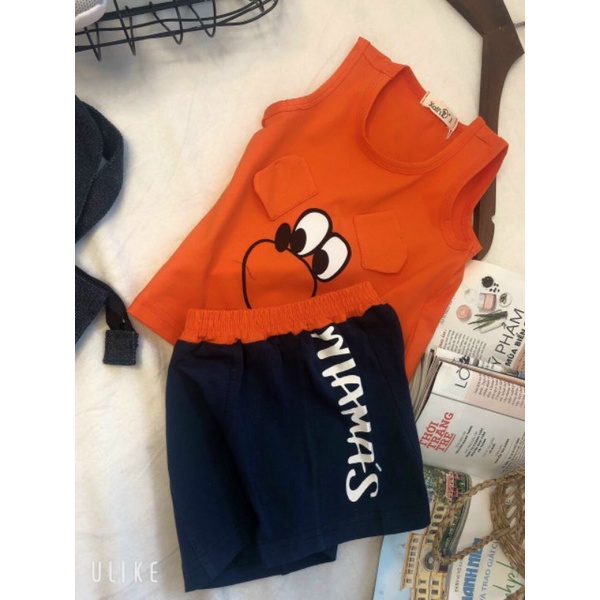 Set bé trai in hình thú xinh xắn