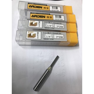 Mũi phay cnc thẳng tct arden cốt 6,3 x 3ly x20mm cao cấp