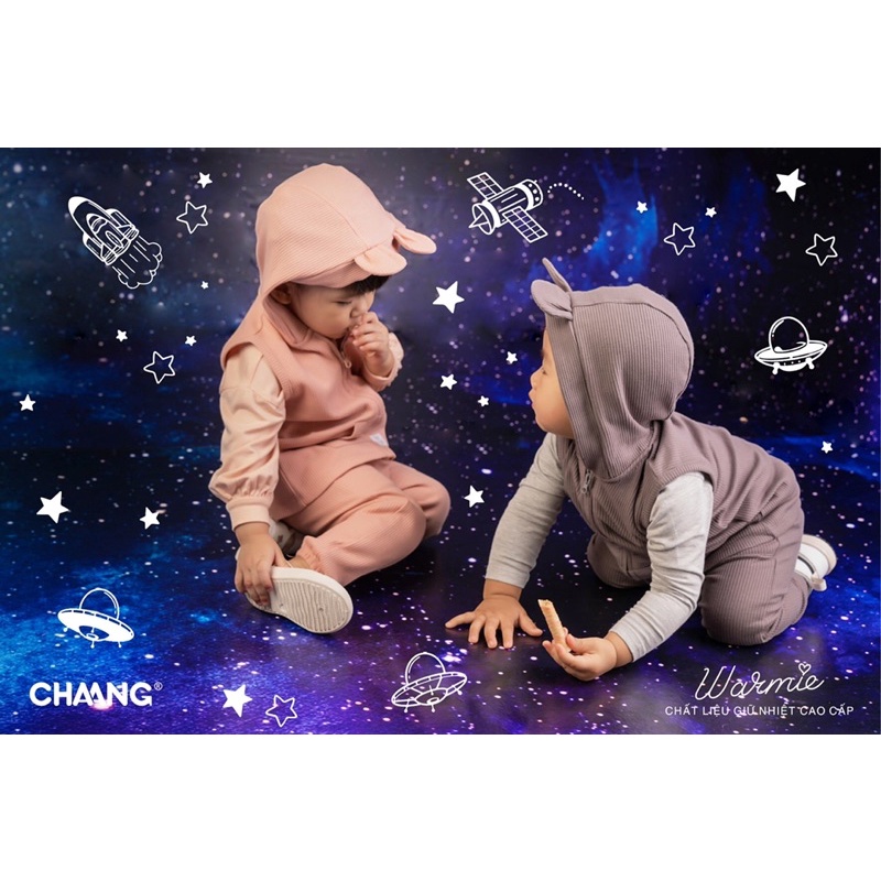 Chaang áo gile có mũ Chaang Cosmos giữ ấm cho bé AW22D13