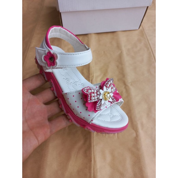 Sandal Bé Gái 2-13 Tuổi.Dép quai hậu bé gái gắn lơ xinh