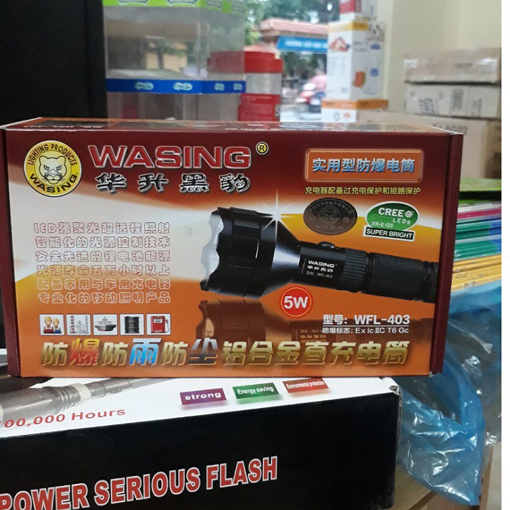 Đèn Pin led Siêu Sáng Cao Cấp Wasing WFL-403 (Hàng Chính Hãng),siêu sáng,bền đẹp..