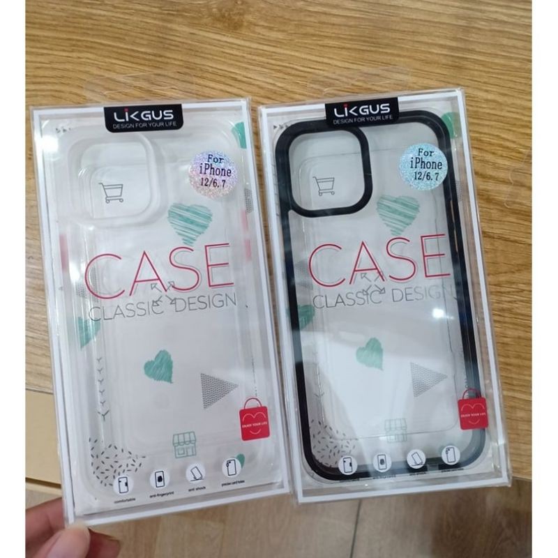 Ốp Likgus lưng trong suốt viền bo iPhone 14 promax/14 pro /14/13 pro max /13pro/13/12 Pro Max /12 pro/11 pro max /11 pro