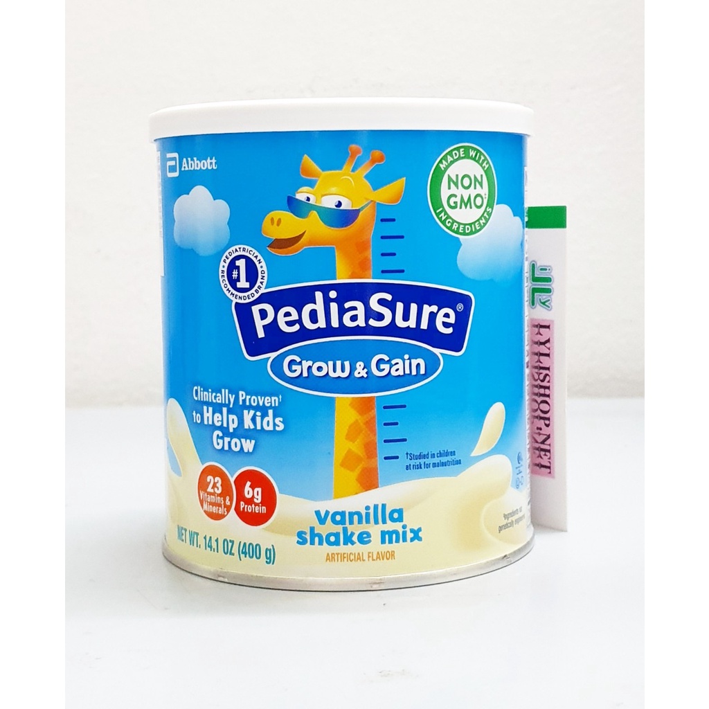 Sữa bột Pediasure Grow &amp; Gain hương Vanilla hộp 400g của Mỹ