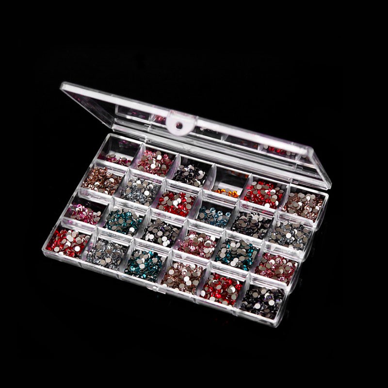 10MK 24 Grids Transparent Jewelry Bead Ring Earring Storage Box Acrylic Container New