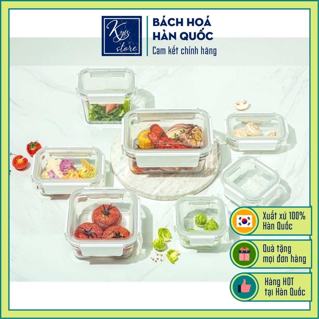 Hộp bảo quản thực phẩm Glasslock kín khí Hàn Quốc