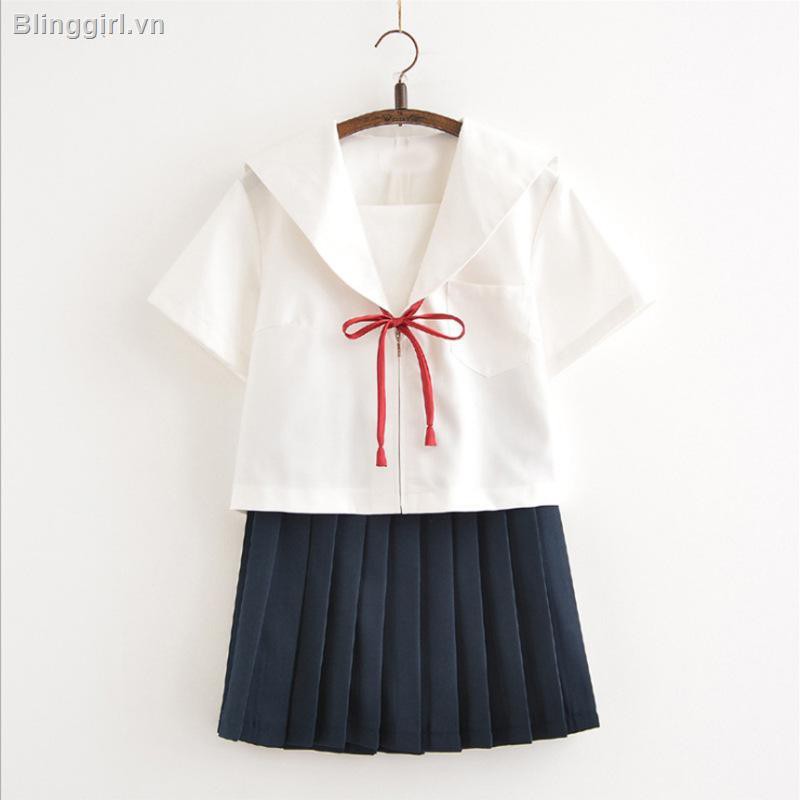 Set đồ kiểu học sinh Nhật bản gồm áo tay ngắn phong cách thủy thủ