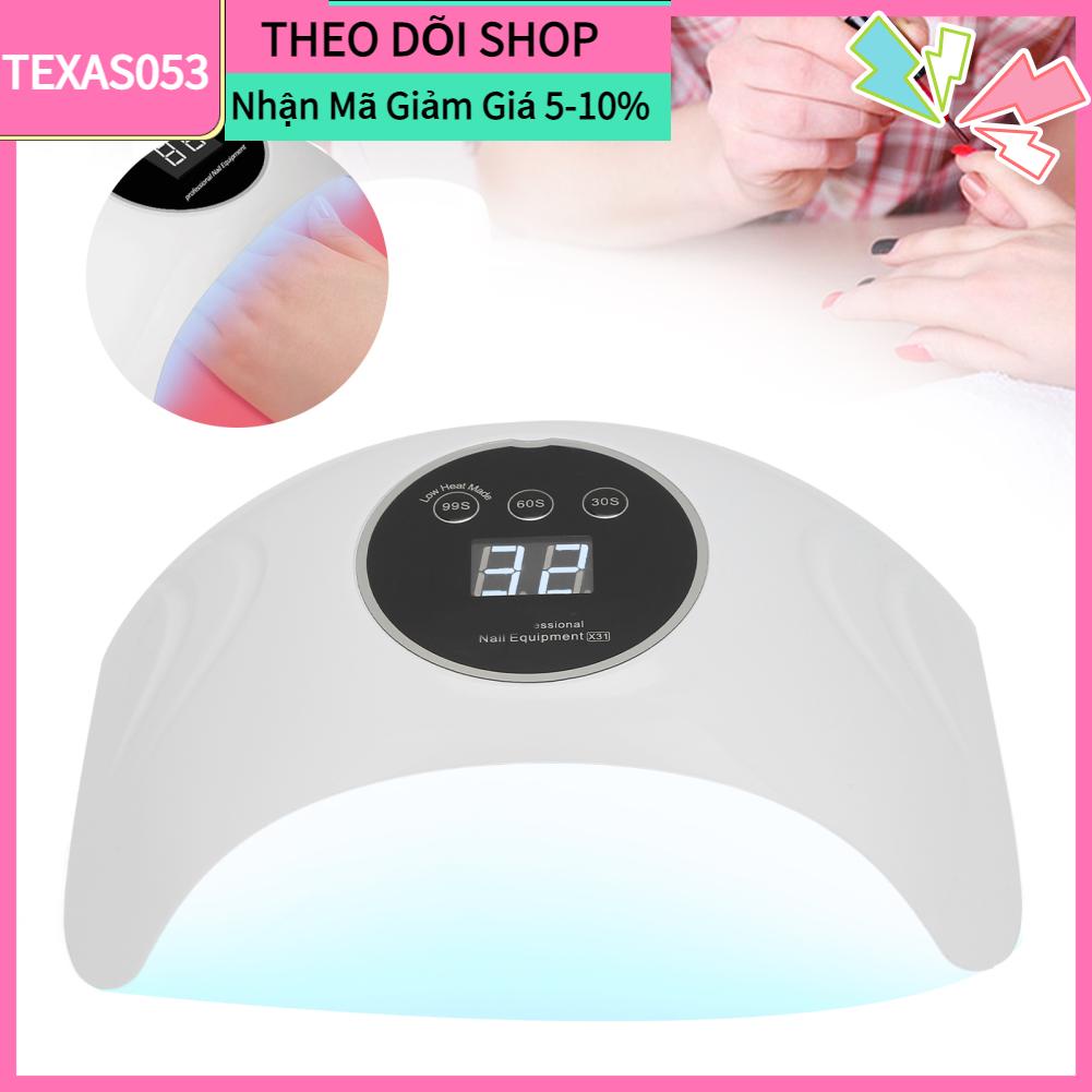 Texas053 Máy sấy sơn gel chuyên nghiệp 48W Làm khô nhanh Đèn UV làm móng Nguồn ánh sáng kép Dụng cụ vẽ 100 ~ 240V