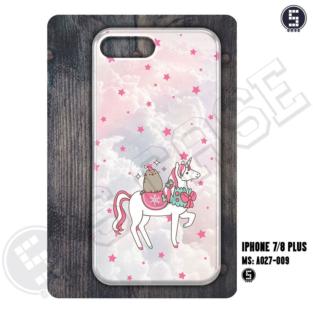 Ốp iPhone đủ các đời hình Cat Ride Unicorn A021-A030-009 (Chọn đời máy iPhone trong phân loại)