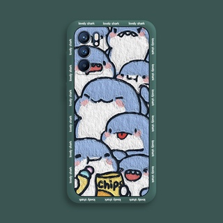 Ốp Điện Thoại Chống Sốc In Hình Cá Mập Dễ Thương Cho OPPO reno 6 pro 8 8T 8Z 6z 7z 7 pro Z Find X2 X3 X5