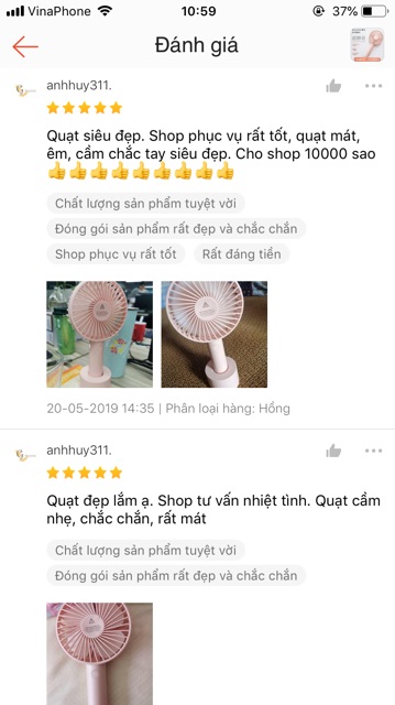 Quạt Cầm Tay SOLOVE N9- Quạt Mini Cầm Tay Tích Điện Du Lịch Cao Cấp Cho Mọi Lứa Tuổi