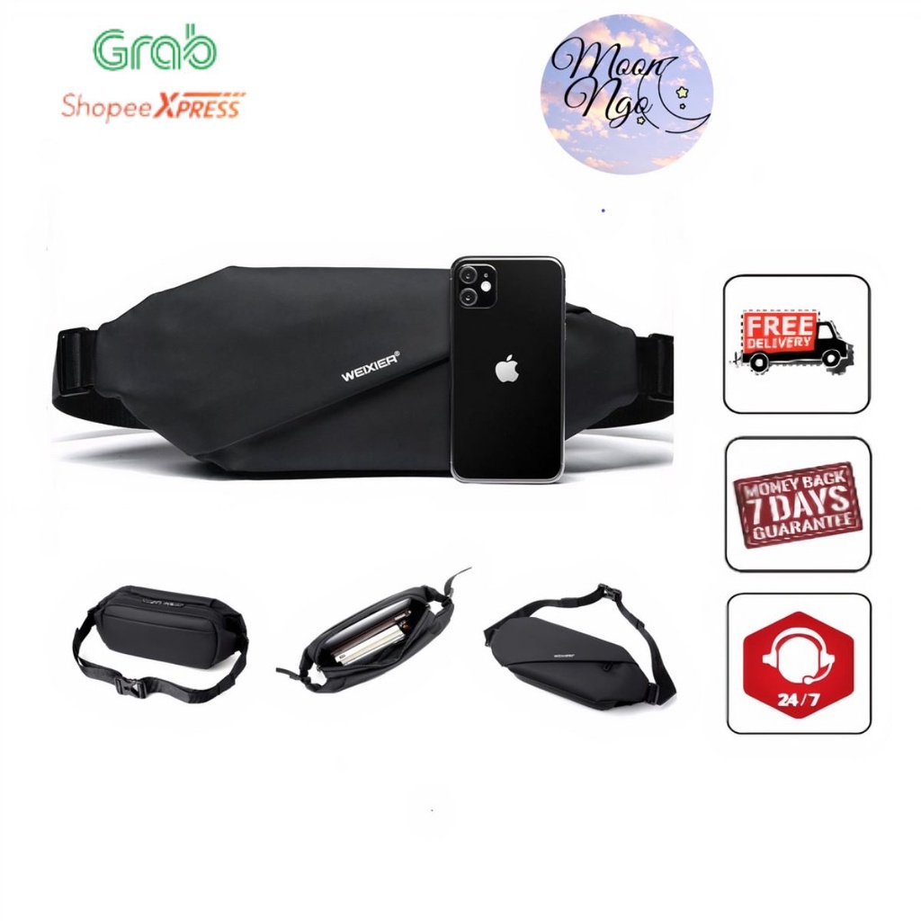Túi Đeo Chéo Nam Nữ Chống Thấm Nước 🌟 FREESHIP 🌟 Túi Đeo Chéo Bao Tử Nam Nữ Đẹp Cá Tính Chính Hãng