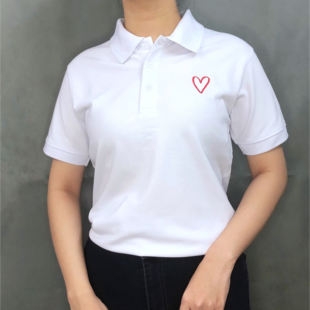 Áo thun Polo Unisex cá sấu 4 chiều - Thêu Trái Tim | BigBuy360 - bigbuy360.vn