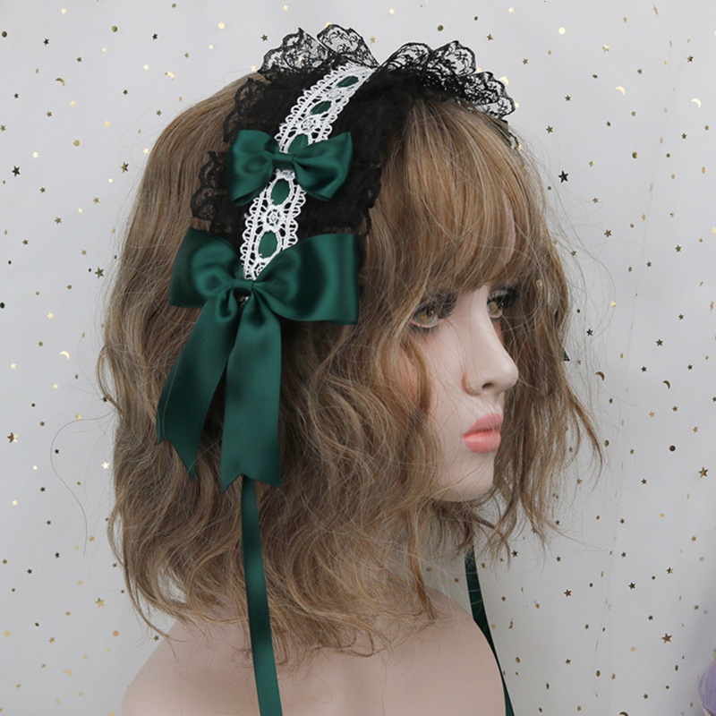 Băng Đô Ren Có Đính Nơ Ruy Băng Hóa Trang Cho Nữ