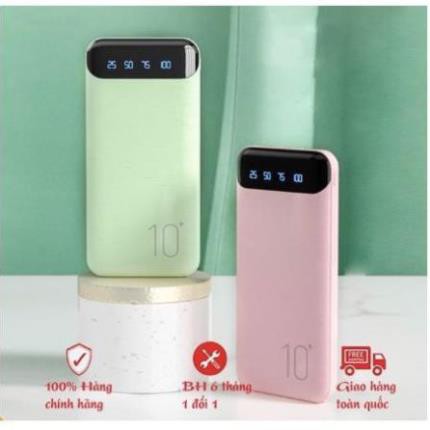 Pin sạc dự phòng ⚡️CHÍNH HÃNG⚡️ sạc dự phòng 10000 mAh siêu mỏng WK WP-161 sạc 2 thiết bị cùng lúc, sạc nhanh 2.1A