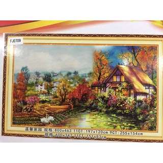 Tranh thêu chữ thập Khu Vườn Cổ Tích  FJ0709 197cm x 120cm
