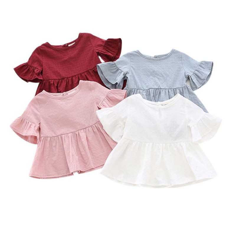 DUDUBABA sweet girl ruffled short-sleeved shirt 1-4 years old