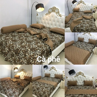 Bộ Full Mền Drap Thun Phối Beo 5 Món