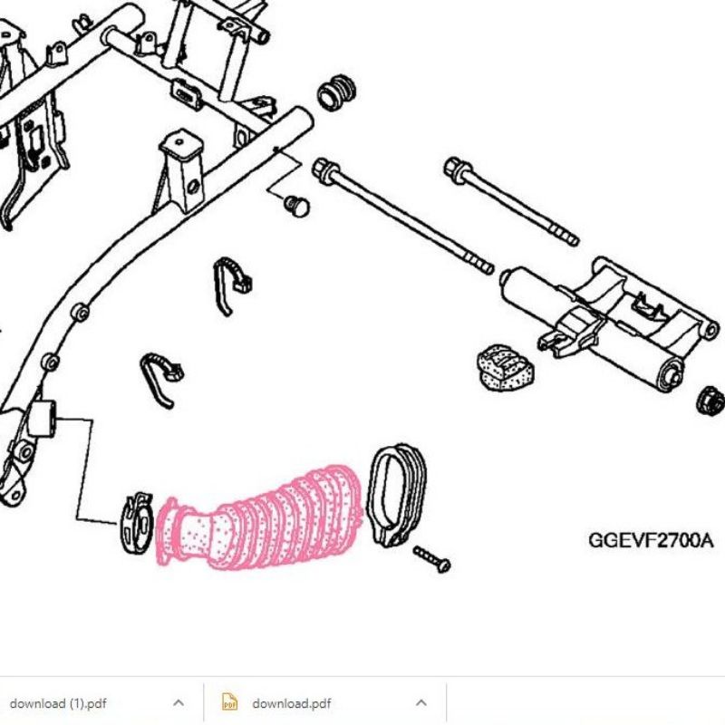 co nhún Ống thở Ống hút buồng khí dây đai Honda Lead 110 Scr