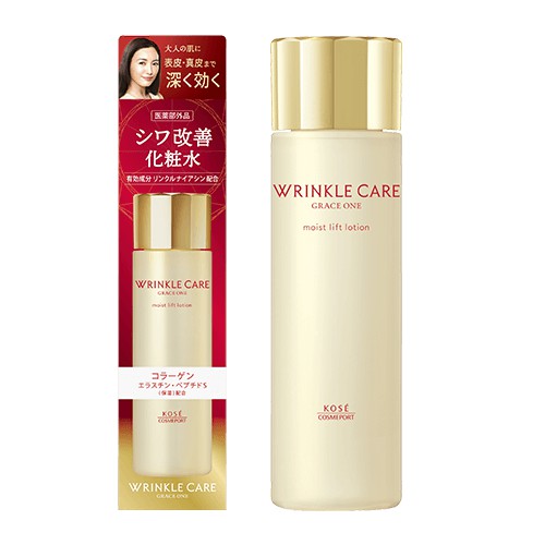 Nước hoa hồng dưỡng ẩm chống nhăn Kose Wrinkle Care Grace One (180ml) - Nhật Bản