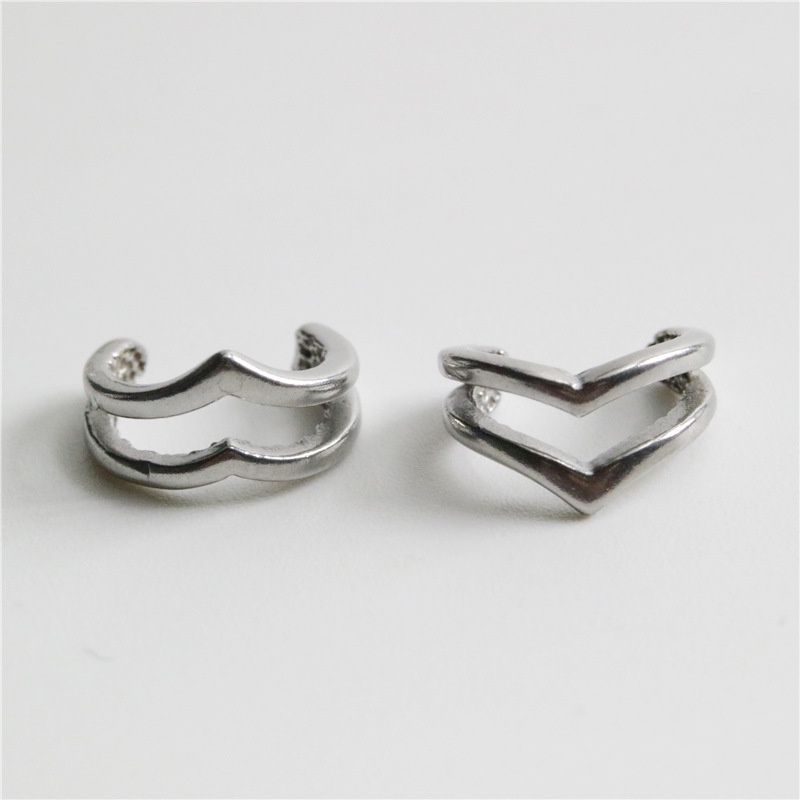 Khuyên Tai Nữ Kẹp Vành Tai Không Cần Bấm Lỗ Phong Cách Cổ Điển Thép Không Gỉ