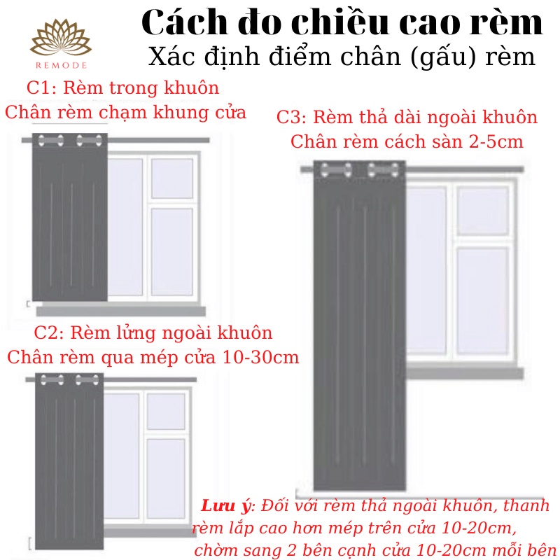 Rèm cửa dán tường, dán cửa, treo thanh, rèm cửa sổ chống nắng, decor trang trí phòng ngủ, phòng khách REMODE -VCN1