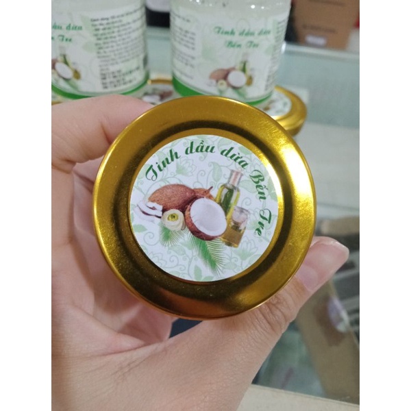 Dầu dừa sáp tinh dầu dừa nguyên chất  Bến Tre hũ thủy tinh 75ml