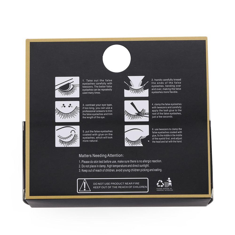 1 Cặp Lông Mi Giả 70mm 100% Lông Chồn 3D Siêu Dài