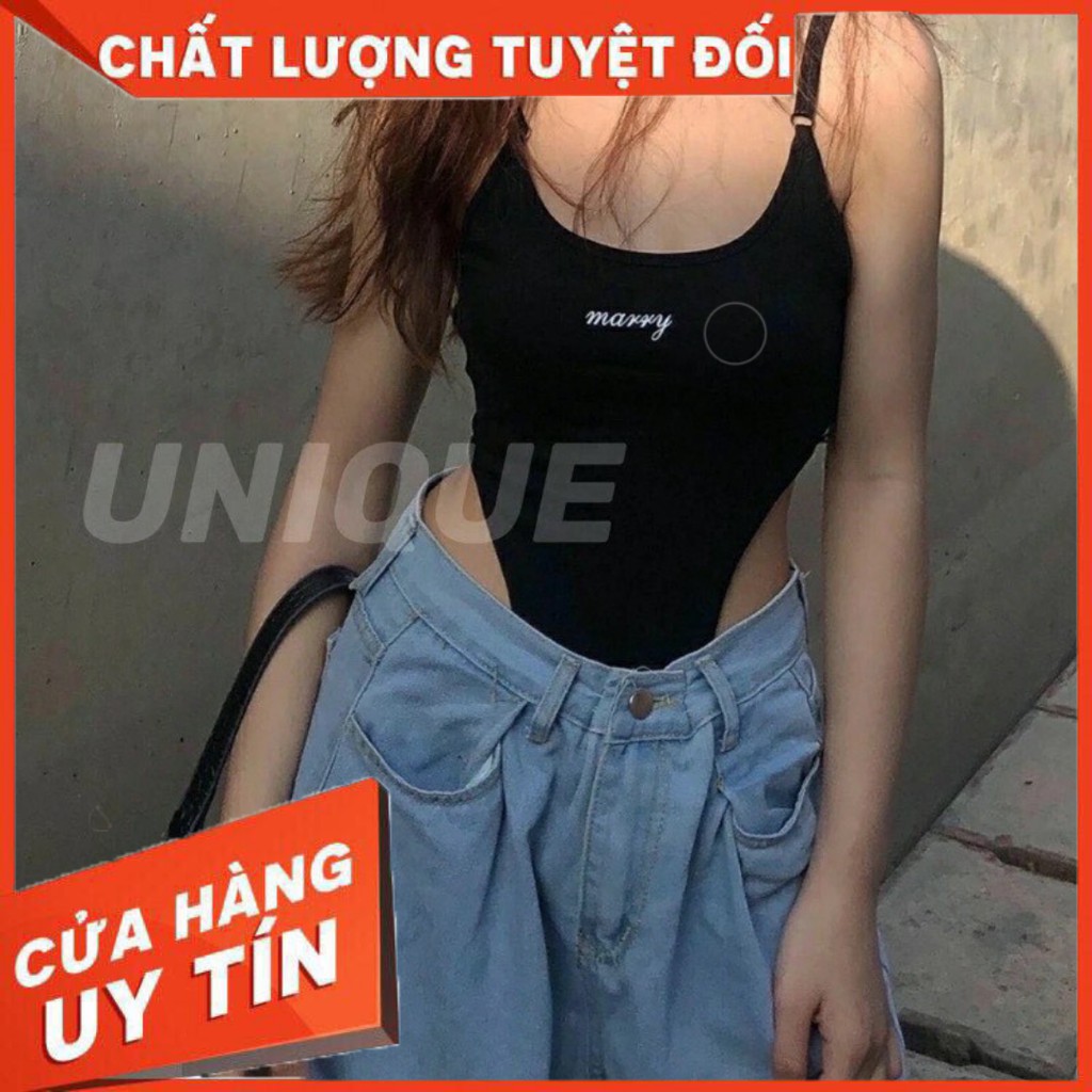 Áo 2 dây bodysuit đen sexy cá tính HÀNG SẴN | BigBuy360 - bigbuy360.vn