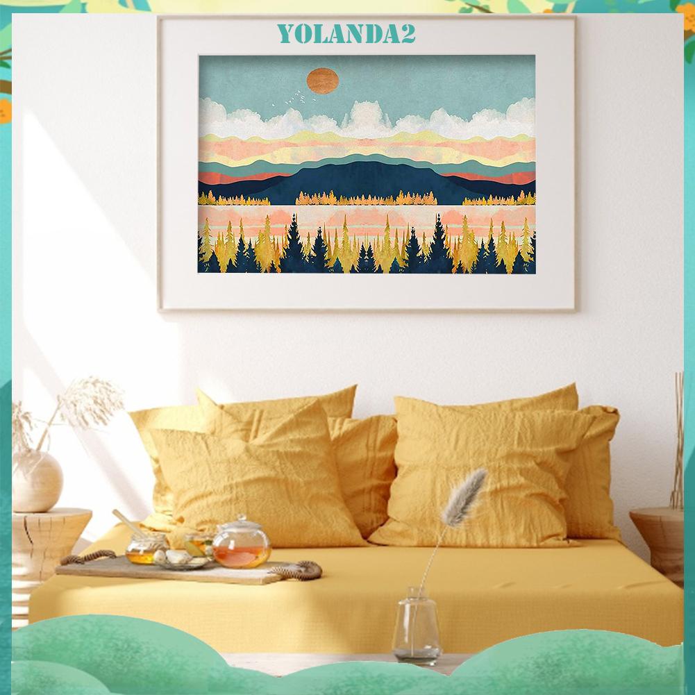 Toàn Bộ Tranh Thêu Chữ Thập Diy 11ct 40x50cm Hình Núi Hoàng Hôn