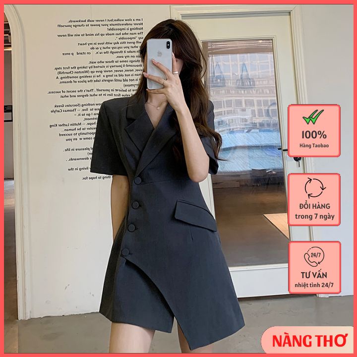 Váy Vest Công Sở Kiểu Dáng Chéo Tà Nữ Tính, Chuyên Nghiệp (Feedback Ảnh Cuối)