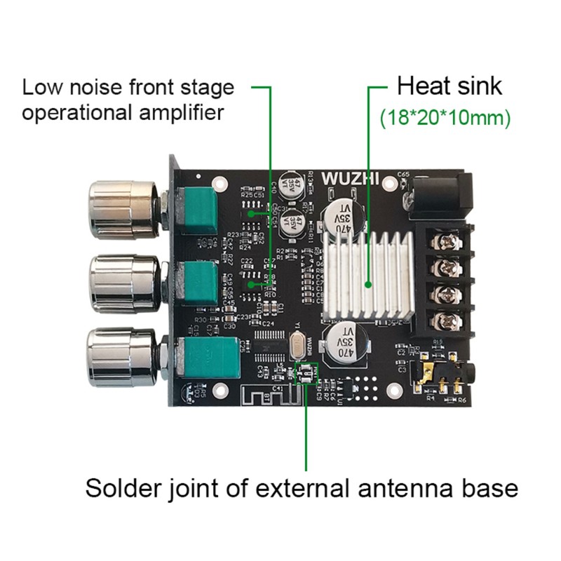 Bo Mạch Khuếch Đại Âm Thanh Hifi Zk-502Mm Bluetooth 5.0 2.0 Chuyên Dụng