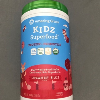 BỘT PROTEIN THỰC VẬT VÀ LỢI KHUẨN HỮU CƠ CHO TRẺ EM - AMAZING GRASS
