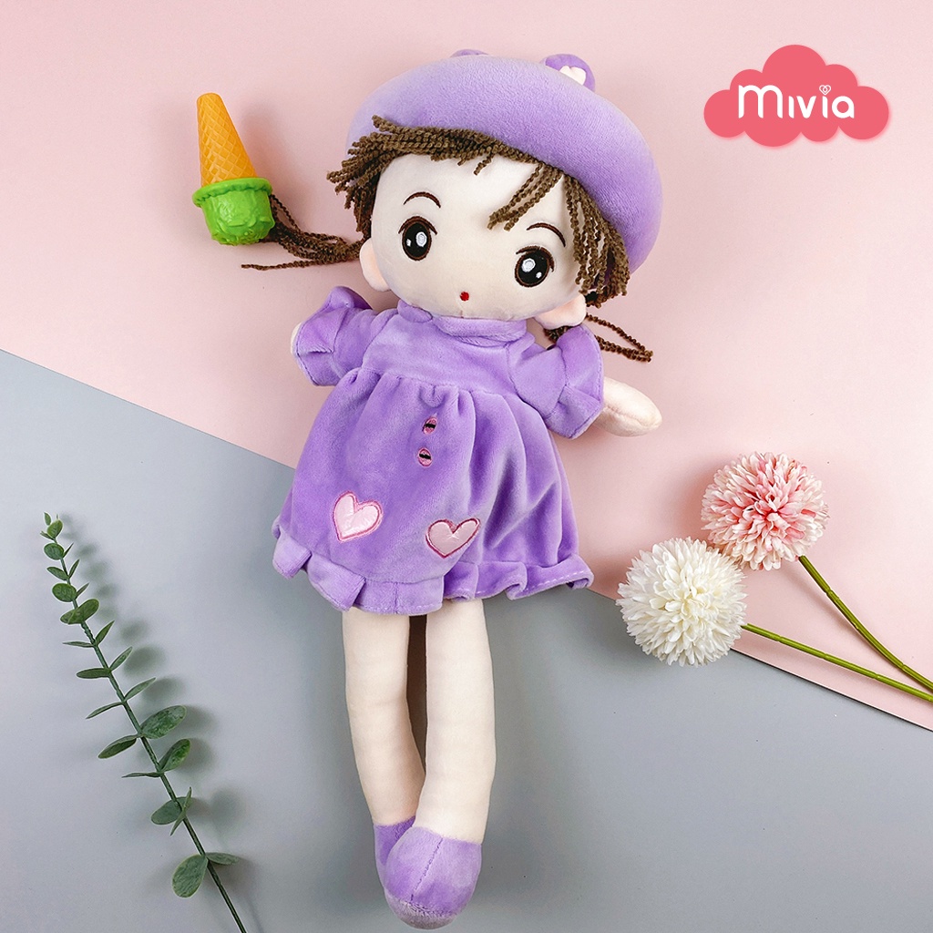 Gấu bông búp bê  váy nhung size 52cm, quà tặng cho bé cao cấp