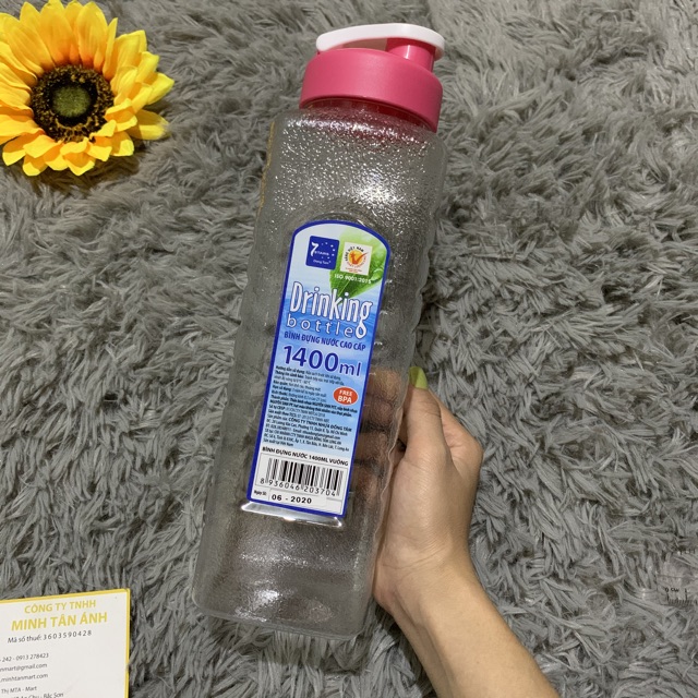 Bình đựng nước nhựa cao cấp 1400ml Drinking bottle