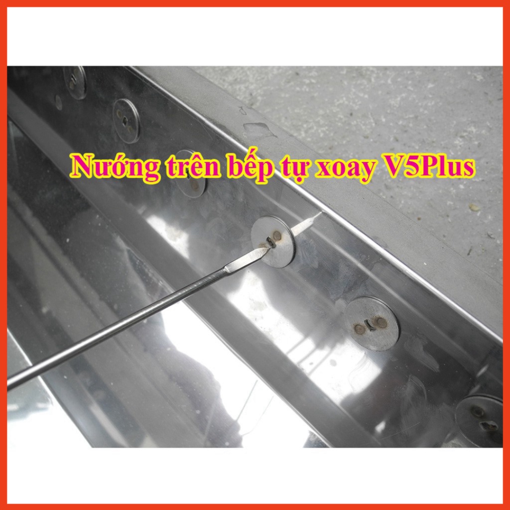 Que xiên thịt nướng TopV 53cm, phù hợp bếp TopV V5Plus, xiên nướng Inox cao cấp, không gỉ, xiên nướng thịt, siêu bền -me