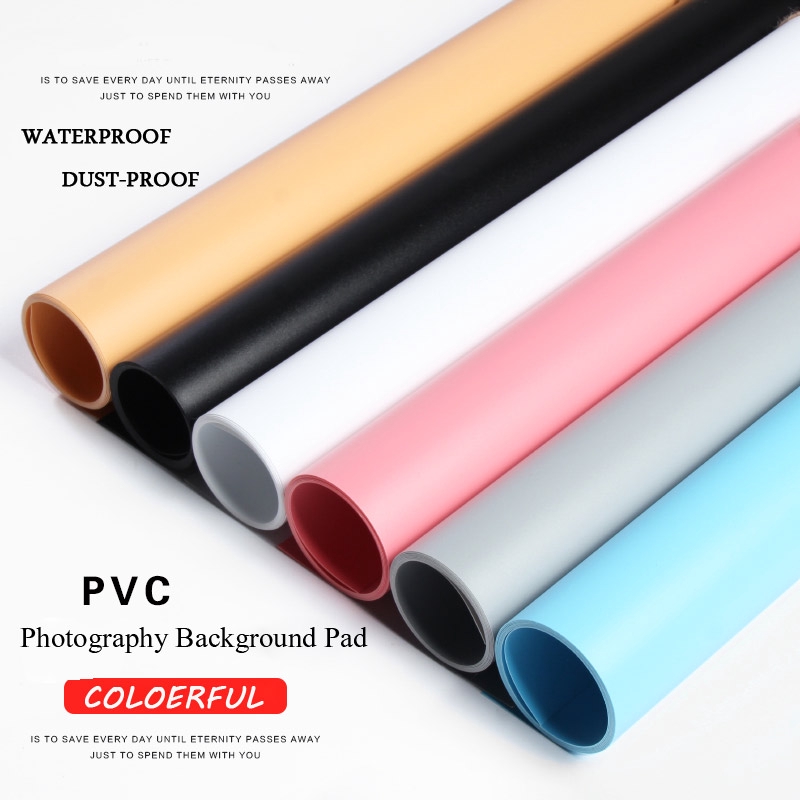 Tấm Phông Nền Chụp Ảnh Bằng PVC Hai Mặt Chống Thấm Nước Chống Bám Bụi Nhiều Màu Sắc