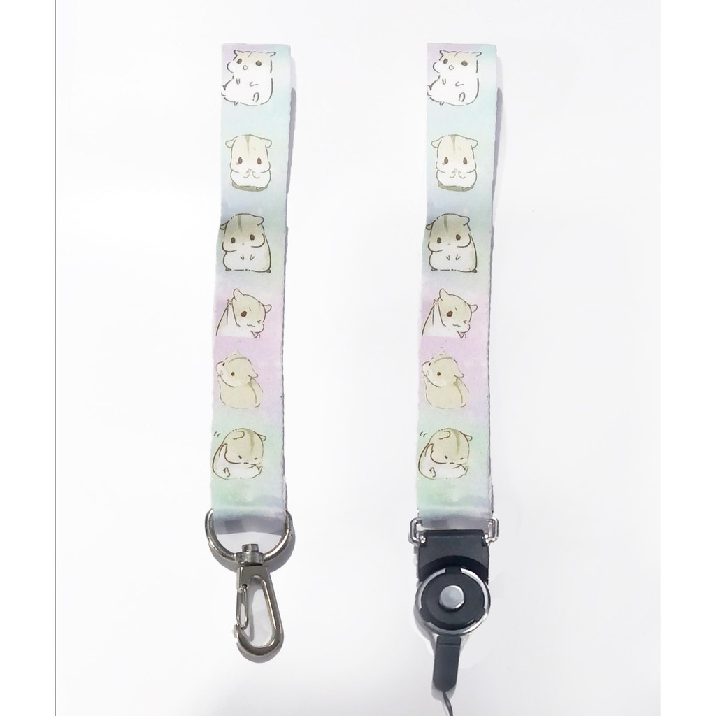 dây strap hamster pheobe STI6 hoạt hình dây treo thẻ name tag ngắn cute dễ thương 15cm