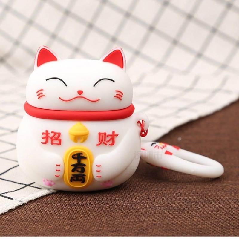 Ốp Bảo Vệ Tai Nghe Không Dây AP 2,3,Pro Mèo Thần Tài Cực Đẹp
