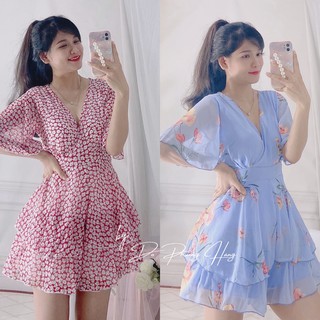Jumpsuit họa tiết hoa nhí tay cánh tiên JULIE DRESS 1486
