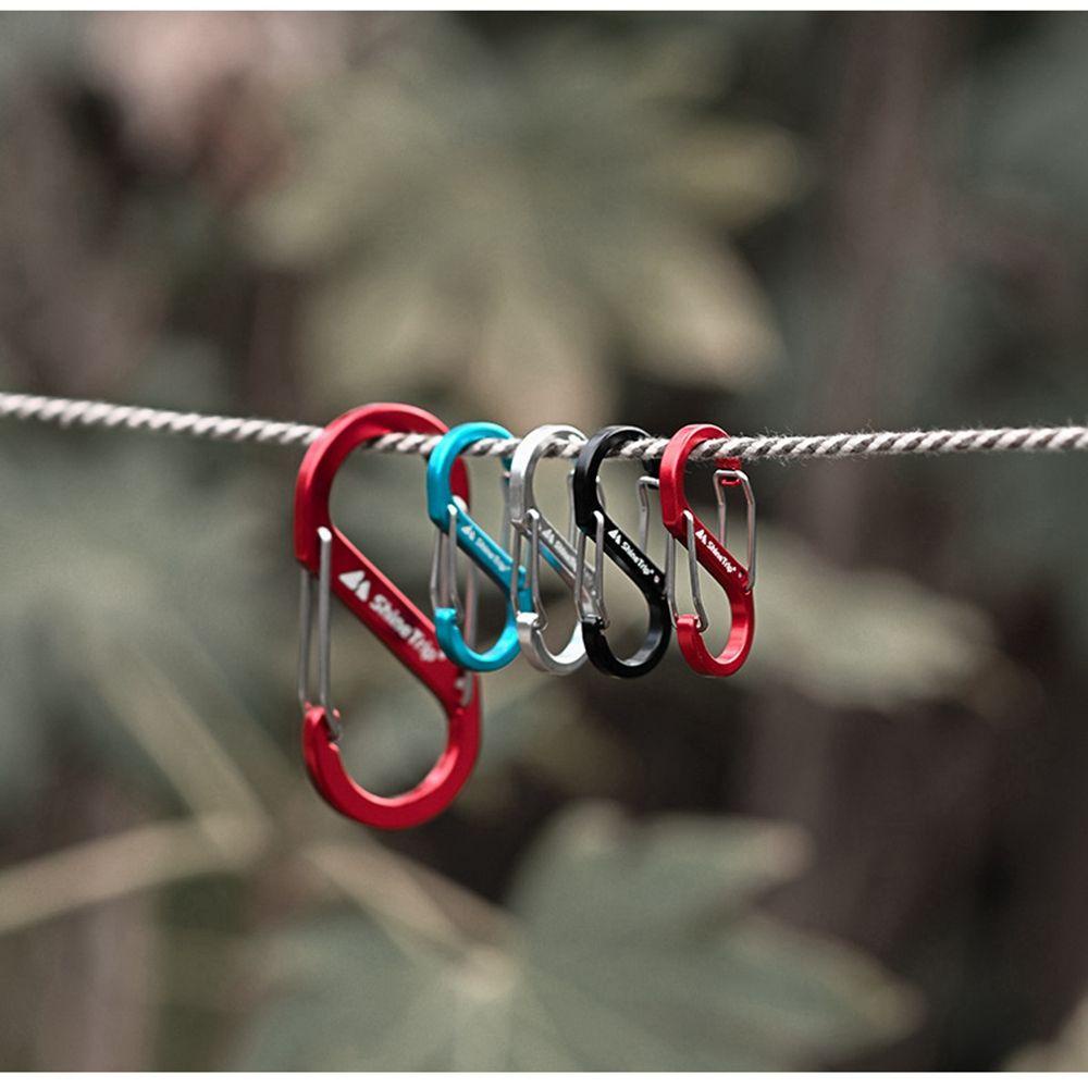 Móc khóa carabiner MUVAKO chữ S bằng hợp kim nhôm chống trộm