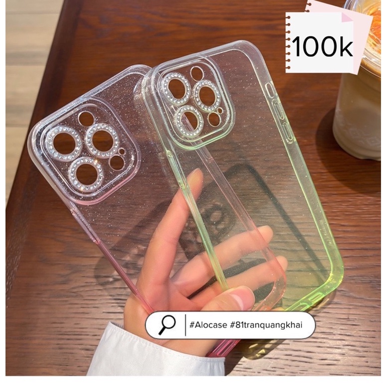 ốp dẻo màu có viền hột camera